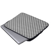 Gray Combination Checkerboard van Shirley Taylor Laptop Sleeve (Voorkant onderkant)