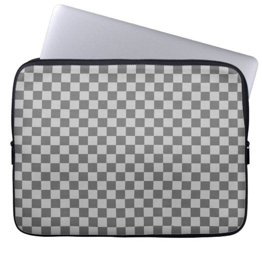 Gray Combination Checkerboard van Shirley Taylor Laptop Sleeve (Voorkant)