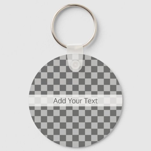Gray Combination Checkerboard van Shirley Taylor Sleutelhanger (Voorkant)