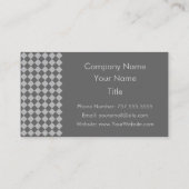 Gray Combination Diamond Pattern van Shirley Taylo Visitekaartje (Achterkant)