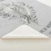 Gray Conch Shell Sherpa Blanket Sherpa Deken (3/4)
