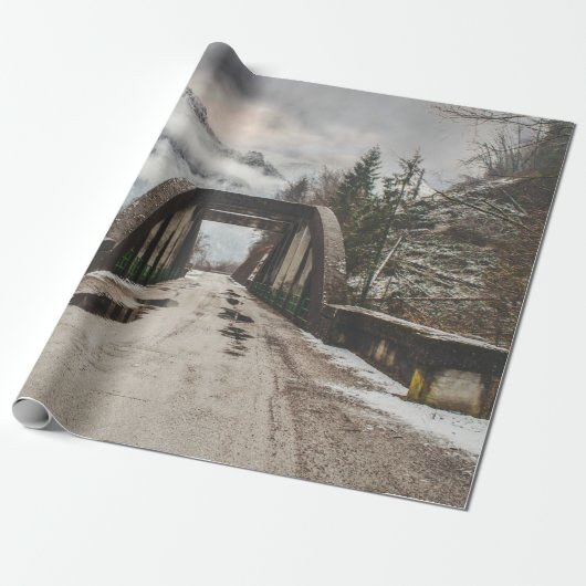 GRAY CONCRETE ARCH BRIDE BESIDE LEAFLESS TREE NEAR CADEAUPAPIER (Uitgerold)