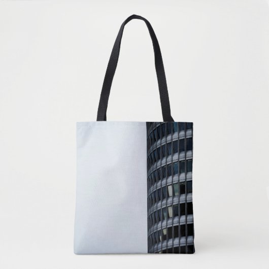 GRAY CONCRETE BOUW ONDER WITTE SKY TIJDENS DAG TOTE BAG (Voorkant)