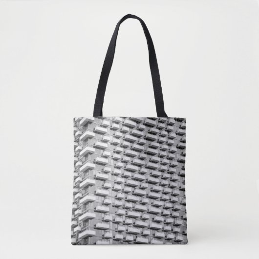 Gray concrete building tote bag (Voorkant)