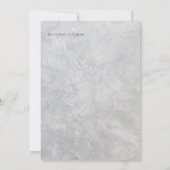 Gray Concrete en Paarse huwelijksuitnodiging Kaart (Achterkant)