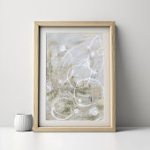 Gray Contemporary Elegant Abstract Art Poster