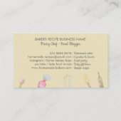 Gray Cook Chef Waterverf Bakkerswaren Bakkerij Visitekaartje (Achterkant)