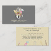 Gray Cook Chef Waterverf Bakkerswaren Bakkerij Visitekaartje (Voorkant / Achterkant)