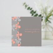 Gray Coral Wedding Vow Renewal Uitnodigingen (Staand voorkant)