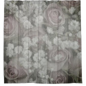 Gray Country Chic Rozen Douchegordijn (Voorkant)