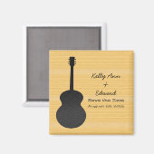 Gray Country Guitar Save the Date Magnet (Voorkant / Achterkant)