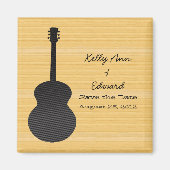 Gray Country Guitar Save the Date Magnet (Voorkant)
