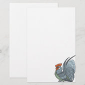 Gray Country Rooster Briefpapier (Voorkant / Achterkant)