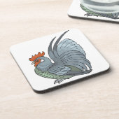 Gray Country Rooster Drankjes Onderzetter (Linkerzijde)