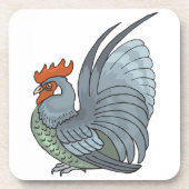 Gray Country Rooster Drankjes Onderzetter (Voorkant)