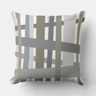 GRAY CRAZY LINES DESIGN Retro Sierkussen