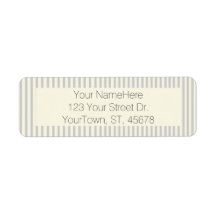 Gray Cream Farmhouse Chic Ticking Stripe
