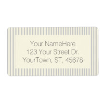 Gray Cream Farmhouse Chic Ticking Stripe