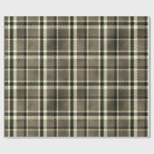 Gray Cream Flannel Klassieke kerstfeestdag Cadeaupapier (Vlak)