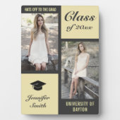 Gray Cream Modern Photo Afstuderen Fotoplaat (voorkant)