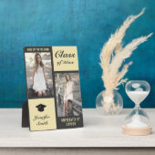 Gray Cream Modern Photo Afstuderen Fotoplaat (Zijkant)