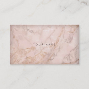 Gray Creamy Pink Sepia Gold Grey Marble Visitekaartje