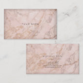 Gray Creamy Pink Sepia Gold Grey Marble Visitekaartje (Voorkant / Achterkant)