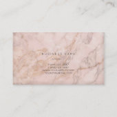 Gray Creamy Pink Sepia Gold Grey Marble Visitekaartje (Achterkant)