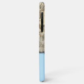 Gray crème en blue rustige faux Case-Mate iPhone case (Achterkant/links)