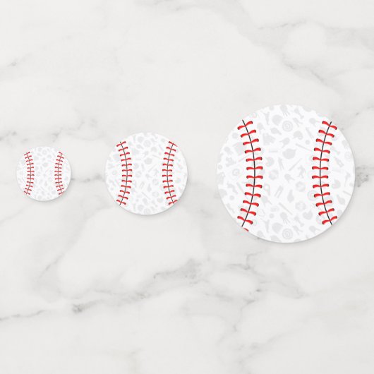 Gray Cross Baseball Baby Dedication Party  Confetti (Achterkanten)