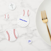 Gray Cross Baseball Baby Dedication Party Confetti (Groep)