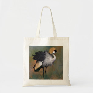 Gray Crowned Crane Bird Canvas tas