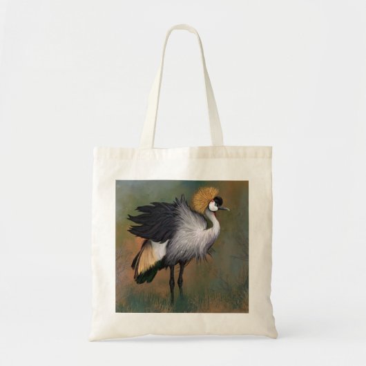 Gray Crowned Crane Bird Canvas tas (Voorkant)