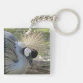 Gray Crowned Crane Sleutelhanger (Achterkant)