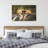 Gray Crowned Crane-stel Canvas Afdruk (Insitu (Slaapkamer))