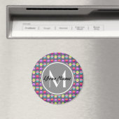 Gray Cupcakes, gepersonaliseerde naam Monogram Magneet (Insitu (Vaatwasser))