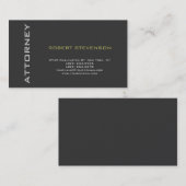 Gray Cute Plain Attorney at Law Visitekaartje (Voorkant / Achterkant)
