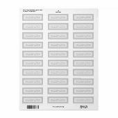Gray Cute Polka Dots Modern Wedding Etiket (Full Sheet)
