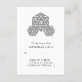 Gray D20 Dice Response Kaart