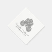 Gray D20-dice Wedding Paper Napkins Servetten (Hoek)