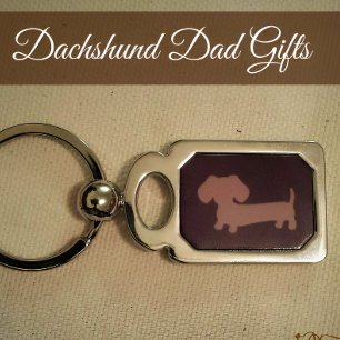 Gray Dachshund Masculine Sleutelhanger sleutelring