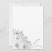 Gray Daisies Invitation Kaart (Achterkant)