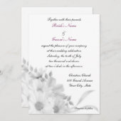 Gray Daisies Invitation Kaart (Voorkant / Achterkant)