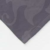 Gray Damask Bows Fleece Deken (Hoek)