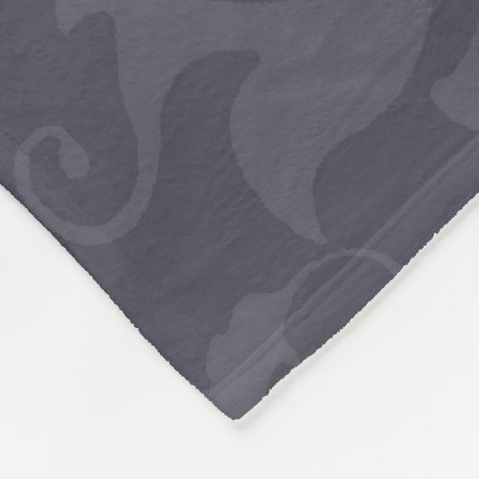 Gray Damask Bows Fleece Deken (Hoek)