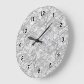 Gray Damask Elegant Bathroom Set Clock Grote Klok (Hoek)