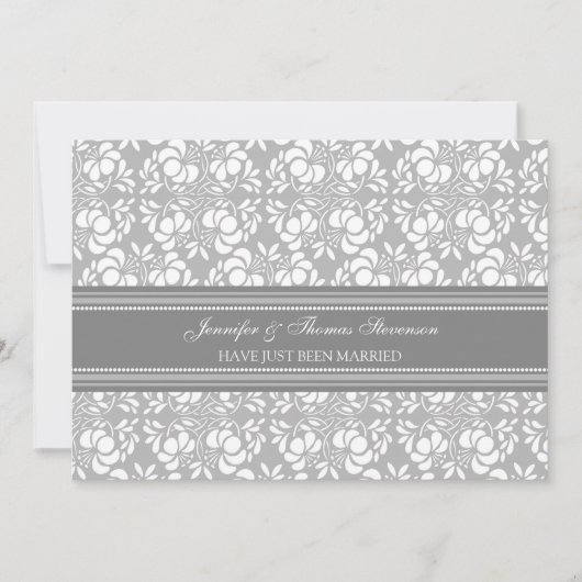 Gray Damask gewoon gehuwde koninklijke kaarten (Voorkant)