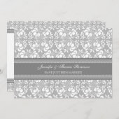 Gray Damask gewoon gehuwde koninklijke kaarten (Voorkant / Achterkant)