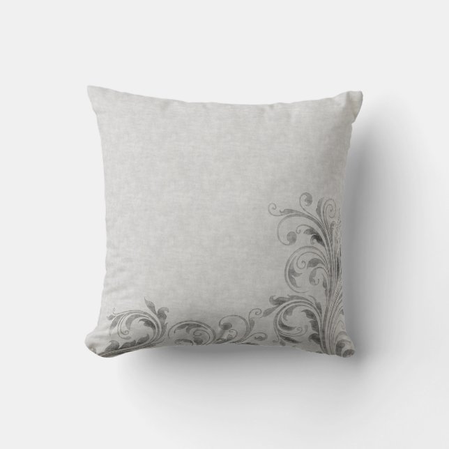 Gray Damask Kussen (Voorkant)