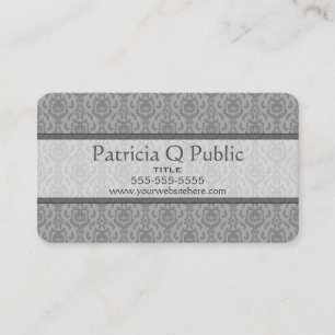 Gray Damask Patroon Visitekaartje